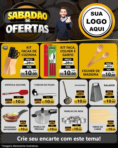 Modelo de Rede Social para Feed Instagram com o tema Sabadão de Ofertas para Utilidades Domésticas