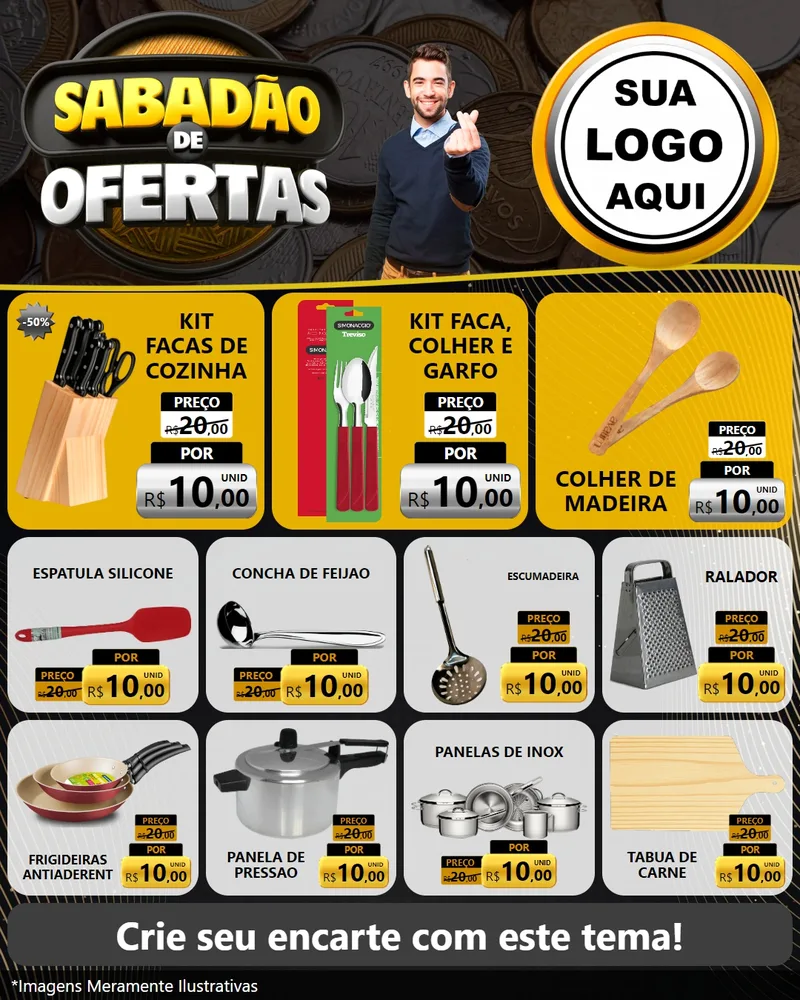 Modelo de Rede Social para Feed Instagram com o tema Sabadão de Ofertas para Utilidades Domésticas