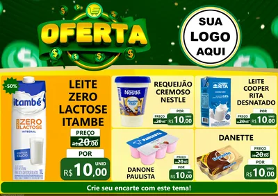 Modelo de Encarte para Encarte A4 Horizontal com o tema Oferta para Frios e Laticínios