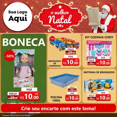 Modelo de Rede Social para Feed Facebook com o tema O Melhor Natal para Brinquedos