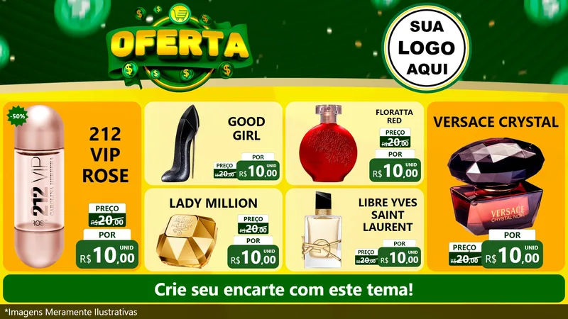 Modelo de TV para TV Horizontal com o tema Oferta para Perfumes