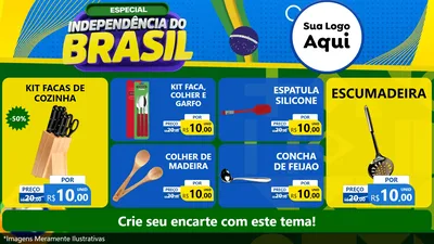 Modelo de TV para TV Horizontal com o tema Especial Independência do Brasil para Utilidades Domésticas