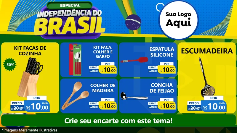 Modelo de TV para TV Horizontal com o tema Especial Independência do Brasil para Utilidades Domésticas