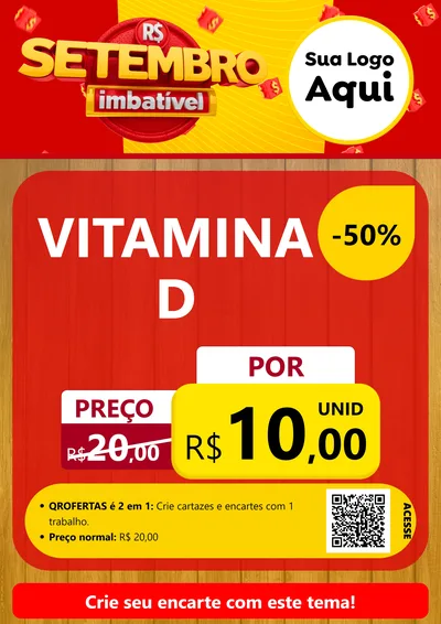 Modelo de Cartaz para Cartaz A4 Vertical com o tema Setembro Imbatível para Farmácia