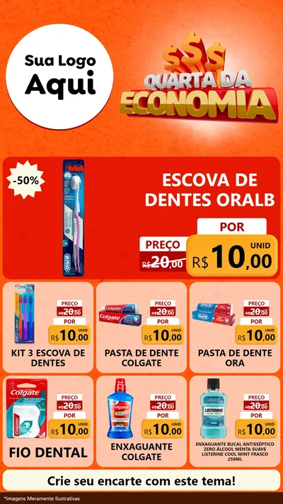 Modelo de Rede Social para Stories com o tema Quarta da Economia para Higiene Pessoal