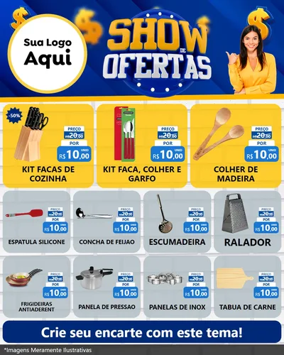 Modelo de Rede Social para Feed Instagram com o tema Show de Ofertas para Utilidades Domésticas