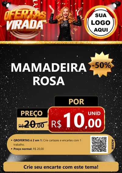 Modelo de Cartaz para Cartaz A4 Vertical com o tema Ofertas da Virada para Bebês