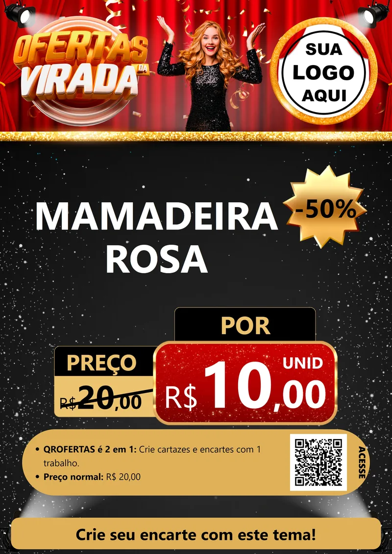 Modelo de Cartaz para Cartaz A4 Vertical com o tema Ofertas da Virada para Bebês