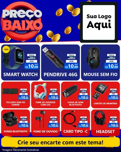 Modelo de Rede Social para Feed Instagram com o tema Preço Baixo para Informática