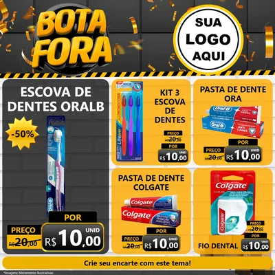 Modelo de Rede Social para Feed Facebook com o tema Bota Fora para Higiene Pessoal
