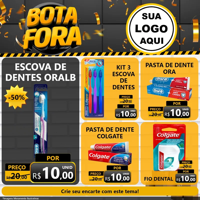 Modelo de Rede Social para Feed Facebook com o tema Bota Fora para Higiene Pessoal