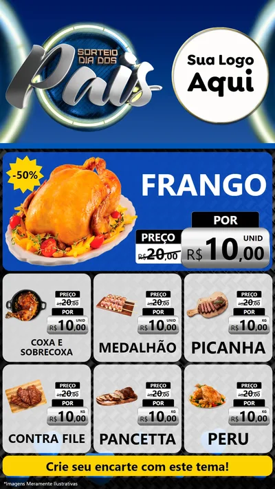 Modelo de Rede Social para Stories com o tema Sorteio Dia Dos Pais para Assados