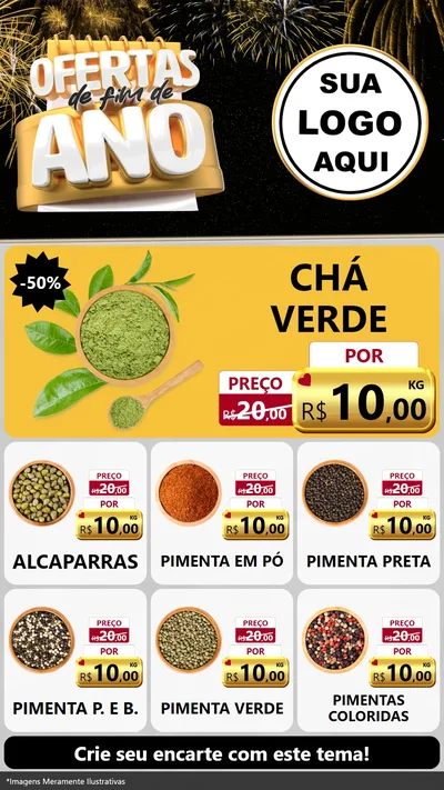 Modelo de Rede Social para Stories com o tema Ofertas de Fim de Ano para Produtos Naturais
