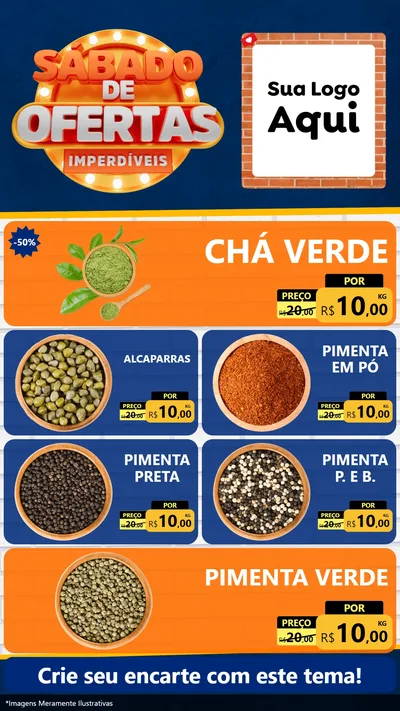 Modelo de TV para TV Vertical com o tema Sábado de Ofertas Imperdíveis para Produtos Naturais