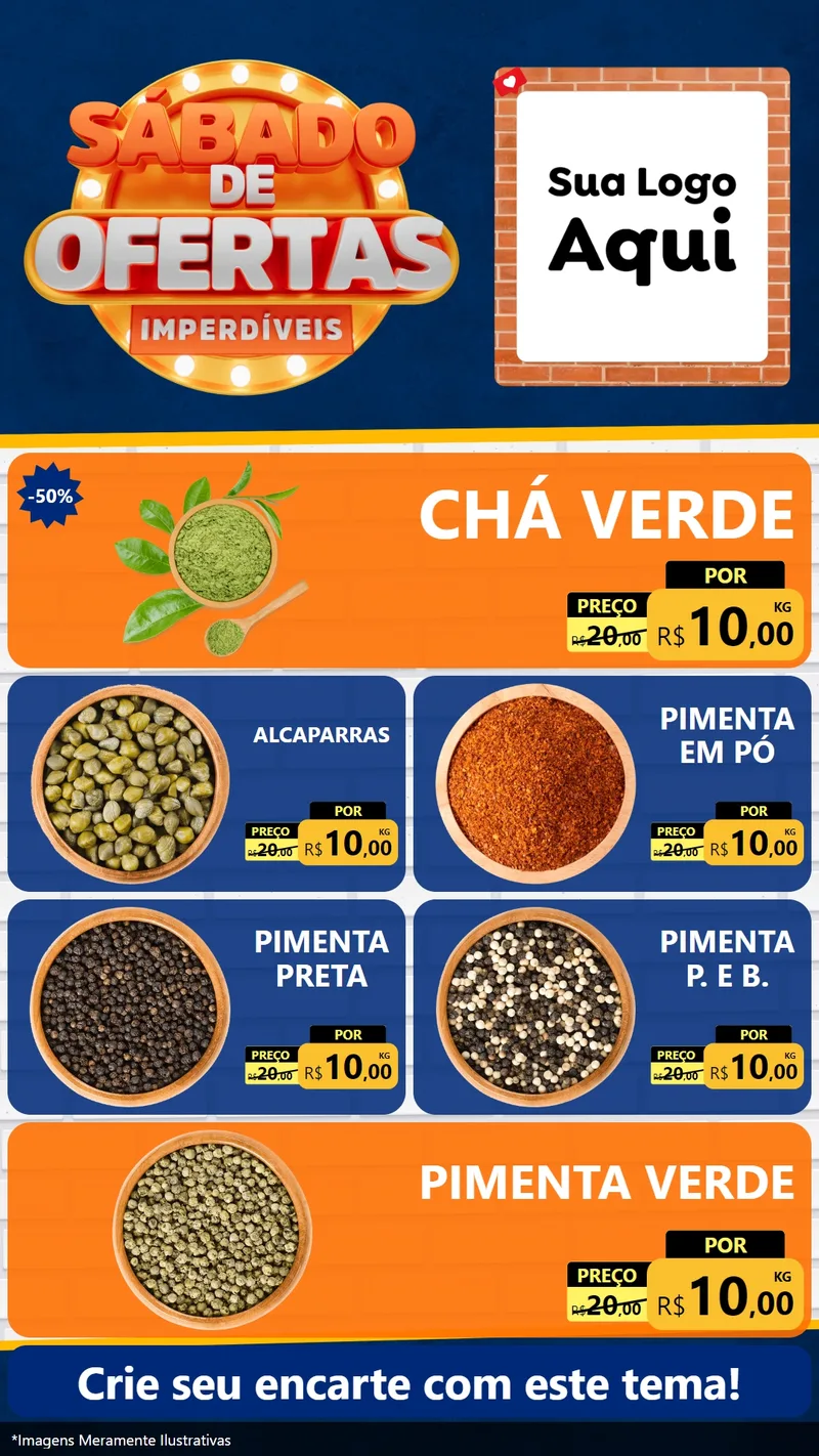 Modelo de TV para TV Vertical com o tema Sábado de Ofertas Imperdíveis para Produtos Naturais