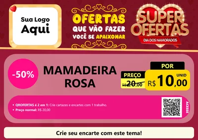 Modelo de Cartaz para Cartaz A4 Horizontal com o tema Dia dos Namorados para Bebês