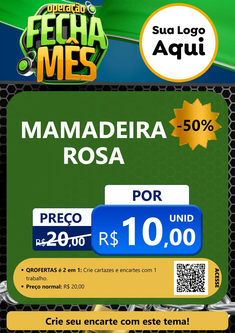 Modelo de Cartaz para Cartaz A4 Vertical com o tema Operação Fecha Mês para Bebês
