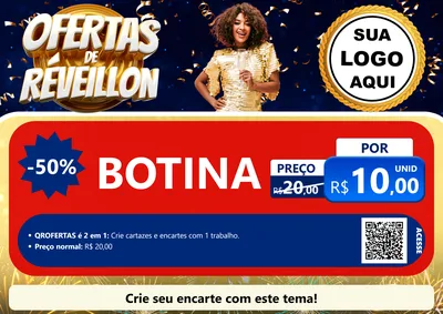 Modelo de Cartaz para Cartaz A4 Horizontal com o tema Ofertas de Réveillon para Agropecuária