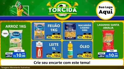 Modelo de TV para TV Horizontal com o tema Torcida para Supermercado