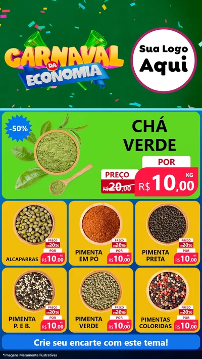 Modelo de Rede Social para Stories com o tema Carnaval da Economia para Produtos Naturais