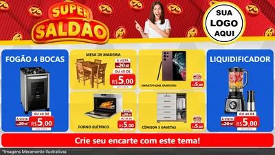 Modelo de TV para TV Horizontal com o tema Super Saldão para Móveis e Eletro