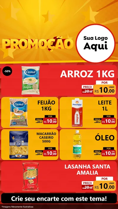 Modelo de TV para TV Vertical com o tema Promoção para Supermercado