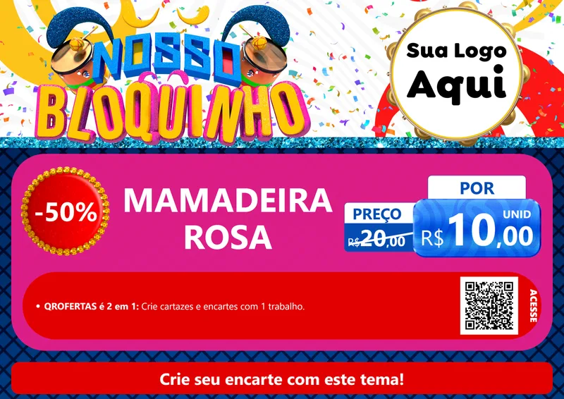 Modelo de Cartaz para Cartaz A4 Horizontal com o tema Nosso Bloquinho para Bebês