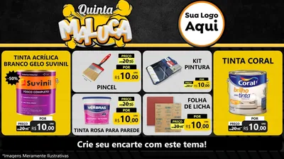 Modelo de TV para TV Horizontal com o tema Quinta Maluca para Tintas e Ferramentas