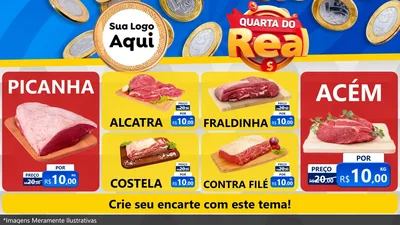 Modelo de TV para TV Horizontal com o tema Quarta do Real para Açougue