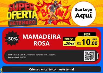 Modelo de Cartaz para Cartaz A4 Horizontal com o tema Super Oferta Setembro para Bebês