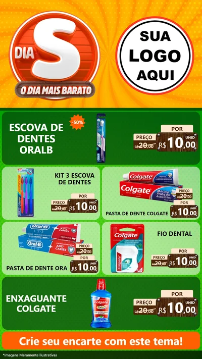 Modelo de TV para TV Vertical com o tema Dia S - O Dia Mais Barato para Higiene Pessoal