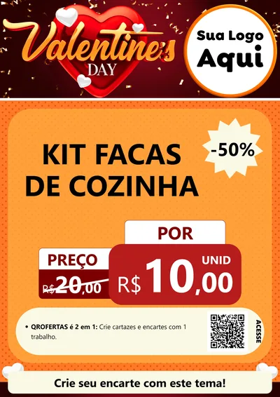 Modelo de Cartaz para Cartaz A4 Vertical com o tema Valentine's Day para Utilidades Domésticas