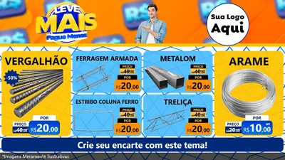 Modelo de TV para TV Horizontal com o tema Leve Mais, Pague Menos para Ferragens