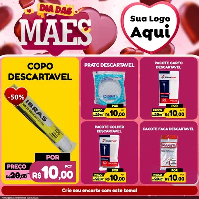 Modelo de Rede Social para Feed Facebook com o tema Dia Das Mães para Embalagens
