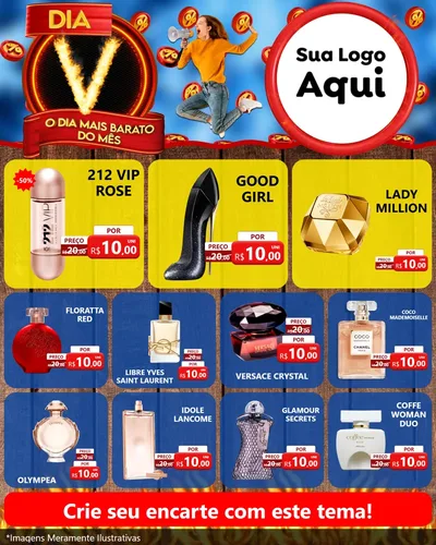 Modelo de Rede Social para Feed Instagram com o tema Dia V - O Dia Mais Barato Do Mês para Perfumes