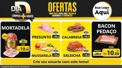 Modelo de TV para TV Horizontal com o tema Dia D Mais Economia para Frios e Laticínios