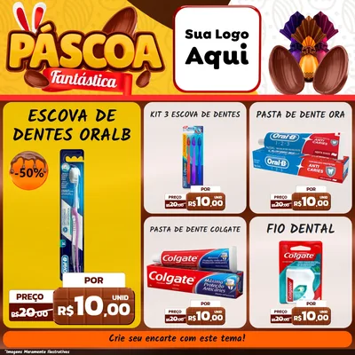 Modelo de Rede Social para Feed Facebook com o tema Páscoa Fantástica para Higiene Pessoal