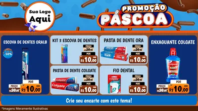 Modelo de TV para TV Horizontal com o tema Promoção Páscoa para Higiene Pessoal