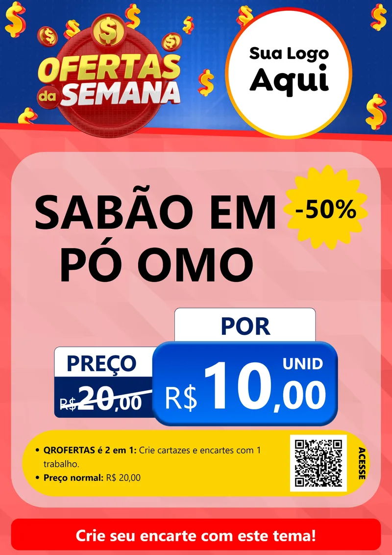 Modelo de Cartaz para Cartaz A4 Vertical com o tema Ofertas Da Semana para Produtos de Limpeza