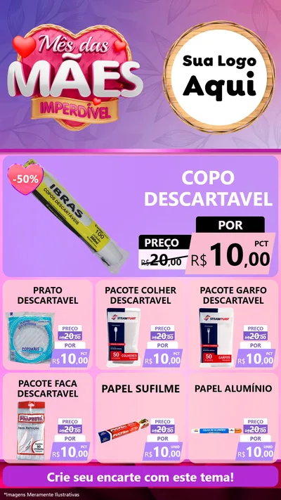 Modelo de Rede Social para Stories com o tema Mês das Mães Imperdível para Embalagens