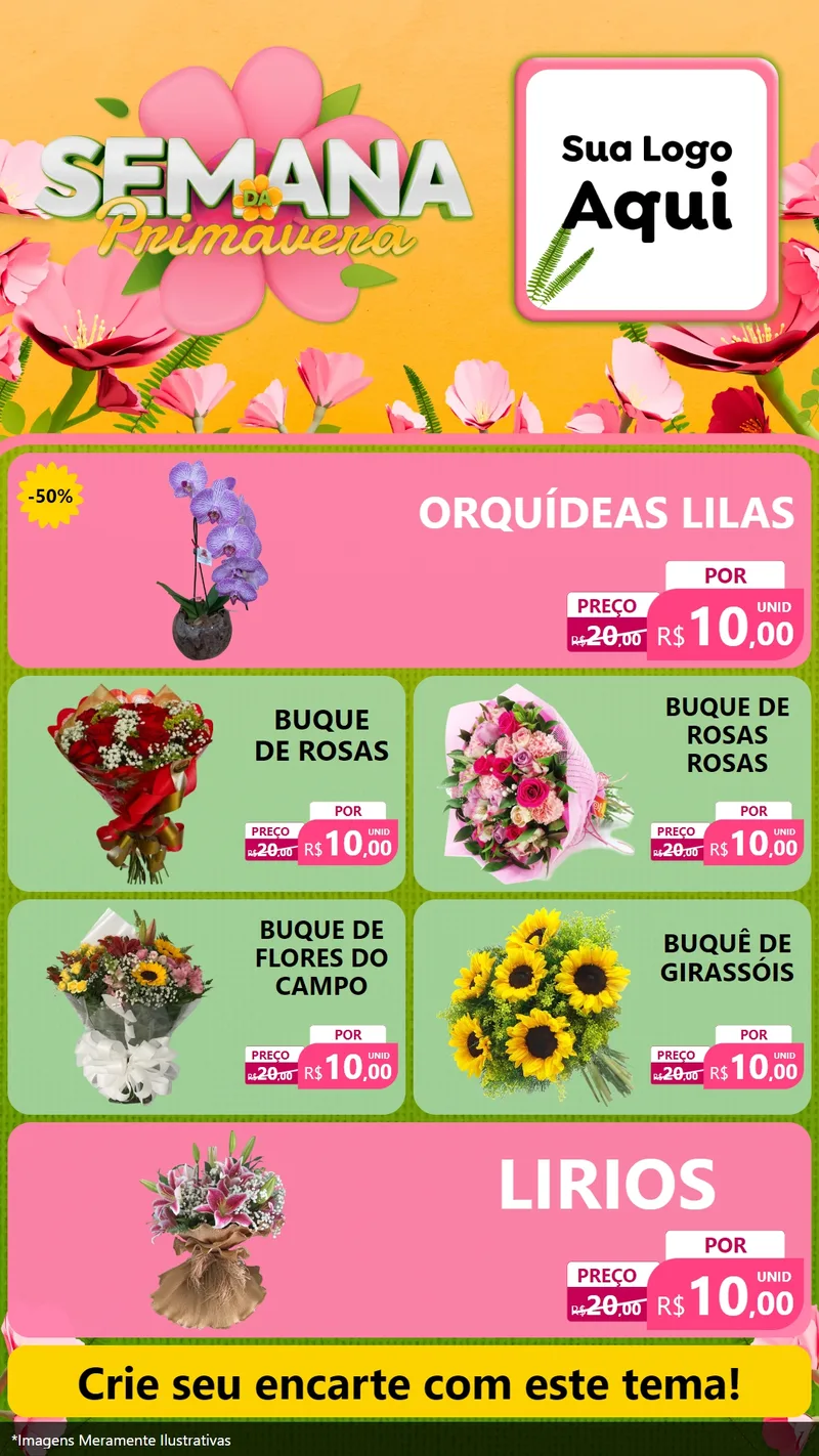 Modelo de TV para TV Vertical com o tema Semana da Primavera para Floricultura e jardim