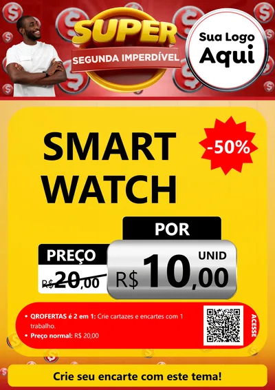Modelo de Cartaz para Cartaz A4 Vertical com o tema Super Segunda Imperdível para Informática