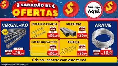 Modelo de TV para TV Horizontal com o tema Sabadão de Ofertas para Ferragens