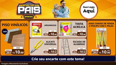Modelo de TV para TV Horizontal com o tema Especial Dia dos Pais para Material para Construção