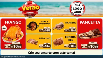 Modelo de TV para TV Horizontal com o tema Verão Imbatível para Assados