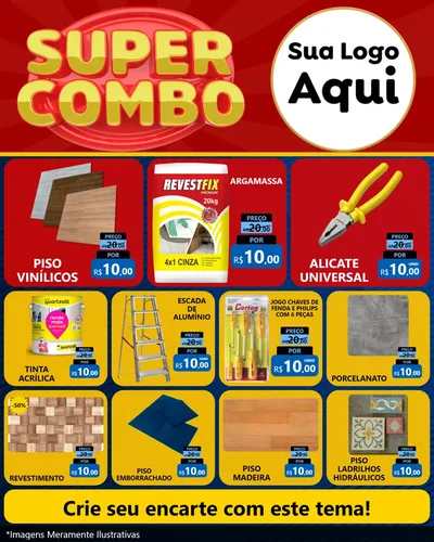 Modelo de Rede Social para Feed Instagram com o tema Super Combo para Material para Construção