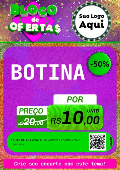 Modelo de Cartaz para Cartaz A4 Vertical com o tema Bloco de Ofertas para Agropecuária