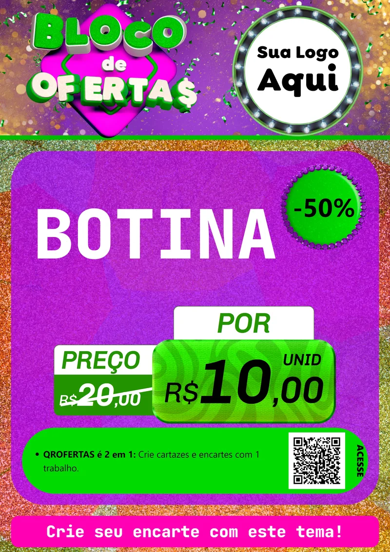 Modelo de Cartaz para Cartaz A4 Vertical com o tema Bloco de Ofertas para Agropecuária