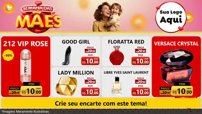 Modelo de TV para TV Horizontal com o tema Semana das Mães para Perfumes