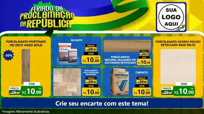 Modelo de TV para TV Horizontal com o tema Feriado da Proclamação da República para Pisos e revestimentos